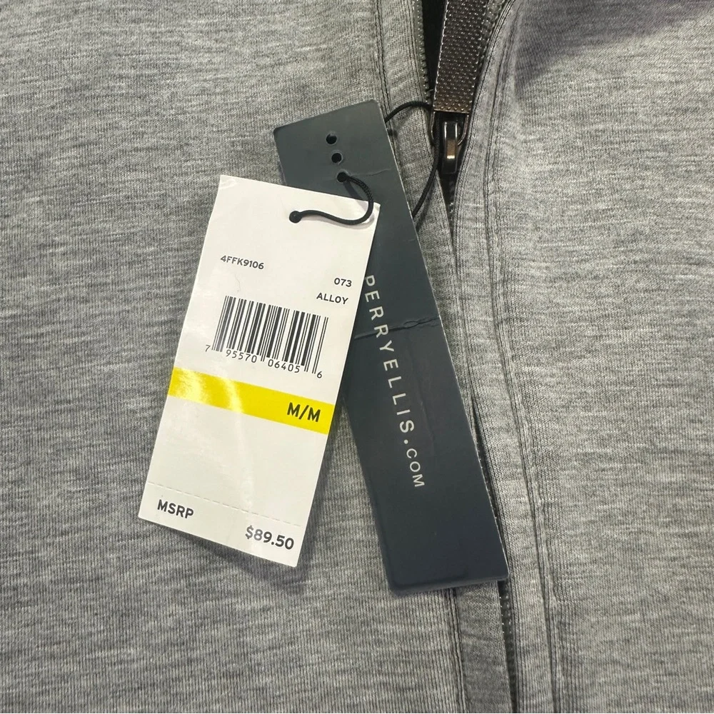 NWT Perry Ellis Full Zip Sweatshirt Men’s Size Medium - Picture 4 of 14